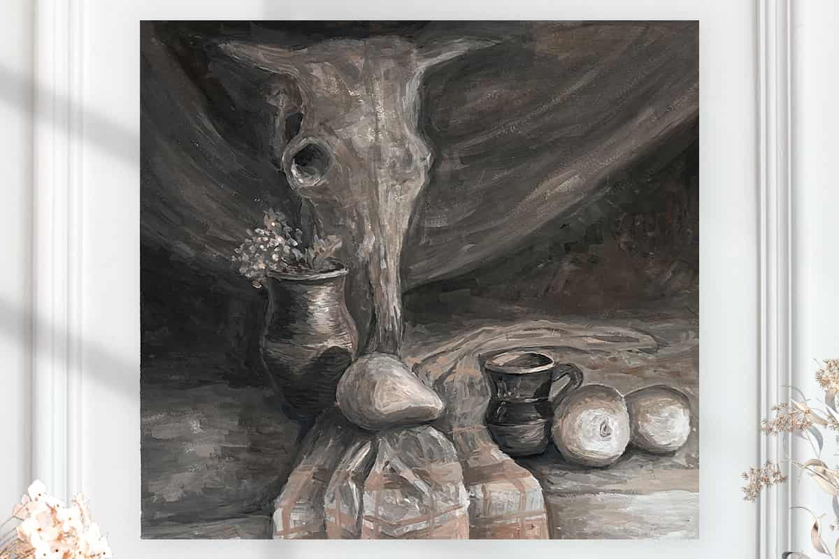 Этюд (размер 39х41см.)